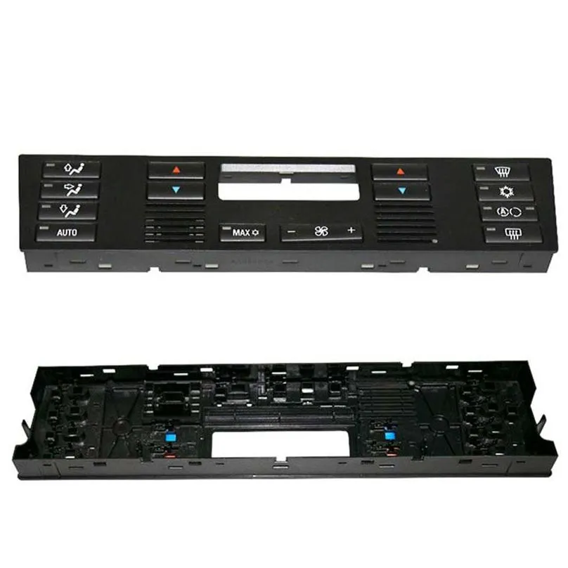 Cache-radio BMW Série 5 E39 / X5 E53 – Noir, Avec Adaptateur Broche Ronde ISO – Pour Autoradio 1-DIN Après-vente