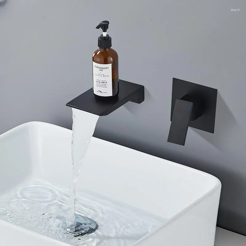 Kitchen Faucets Wash Basin Faucet Bathroom And Cold Embedded Hidden Wall Waterfall Water