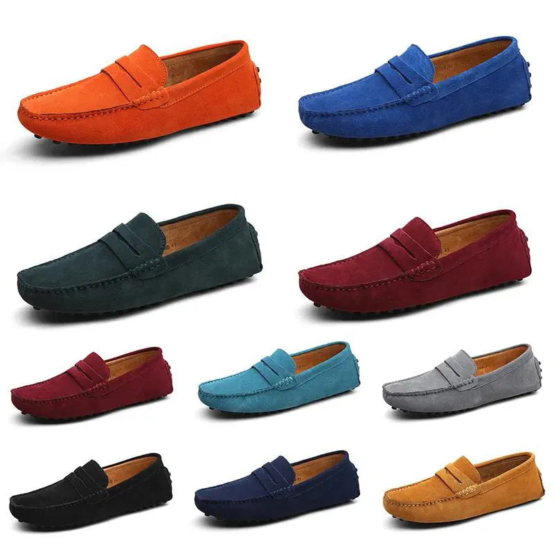 Hommes Femmes Chaussures de plein air Cuir Semelle souple Noir Rouge Orange Bleu Marron Orange Fuchsia Gris Baskets confortables Quarante-quatre