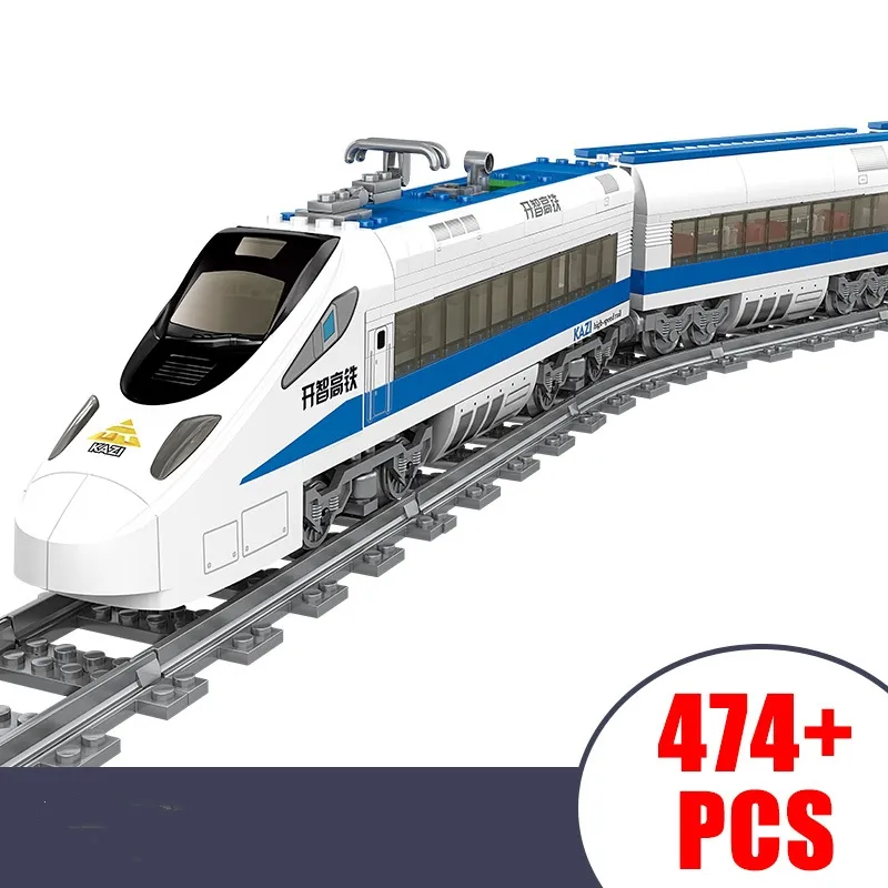 Model Train Kit Build Block Train Bullet Train Electric Train Toy City High Speed ​​Railway Puzzle Flera enhet Byggnadsblock Train Set Toy For Boy Christmas Gifts