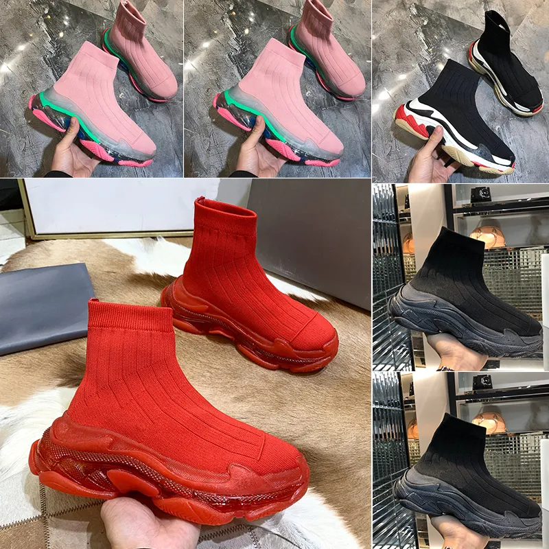 Women Sock Sports Shoes Designer Top Triple S Triple Symains Swice Poes Double Foam Excloy Extole Women Sneakers Designer Socks Socks Shoes Calzini Scarpe