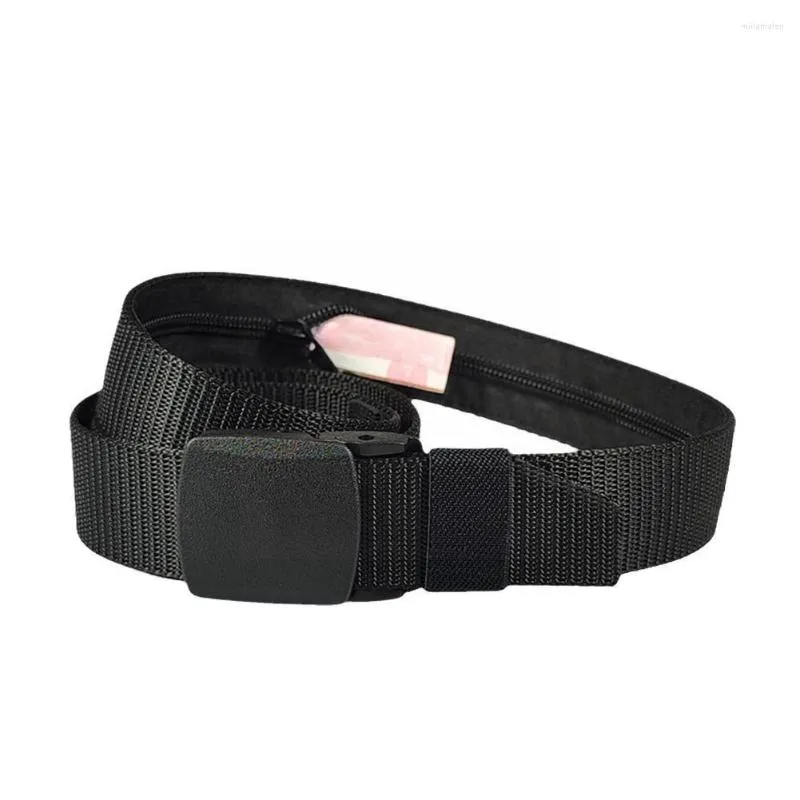 Belts 110cm Travel Cash Anti Theft Belt Waist Bag Women Portable Hidden Secret Wallet Hiding Pack Strap Money Men L8V2