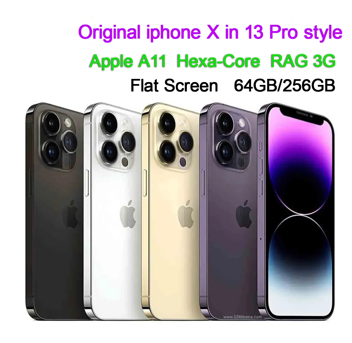 Refurbished 13 Pro Unlocked Apple IPhone X In IPhone 13 Pro Style 