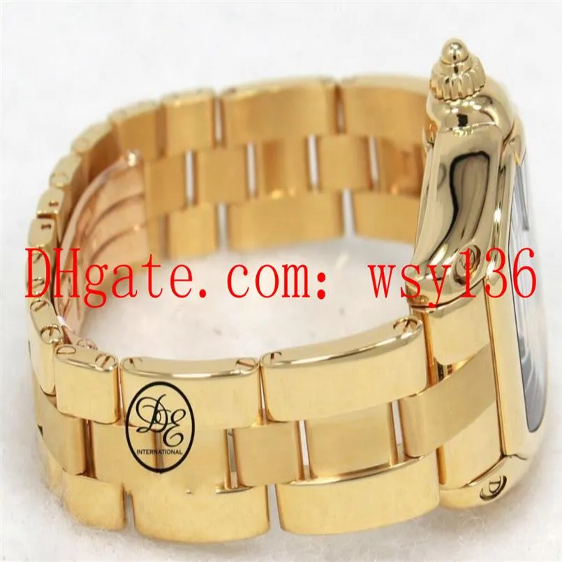 Najwyższej jakości panie kwarcowe Watch W62018v1 2676 18k żółte złote srebrne tarcza moda kobiet Wathces285Q
