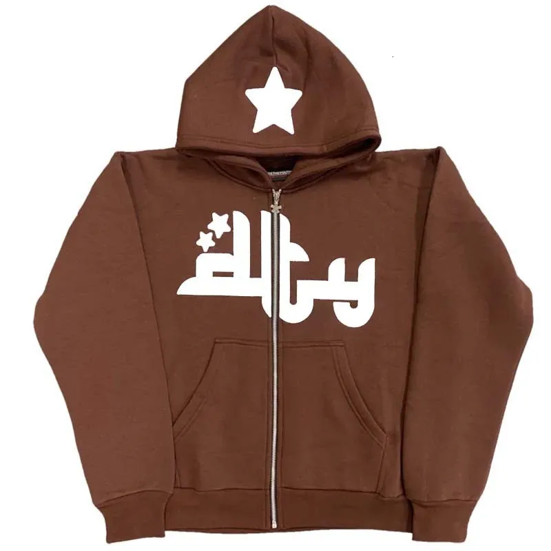 Sweats à capuche pour femmes Y2K Hommes Sweats à capuche Mode Star Graphics Imprimer Sweats à capuche Manteau de sport Gothique Grunge Surdimensionné Femmes Zip Up Hoodies Veste 230915