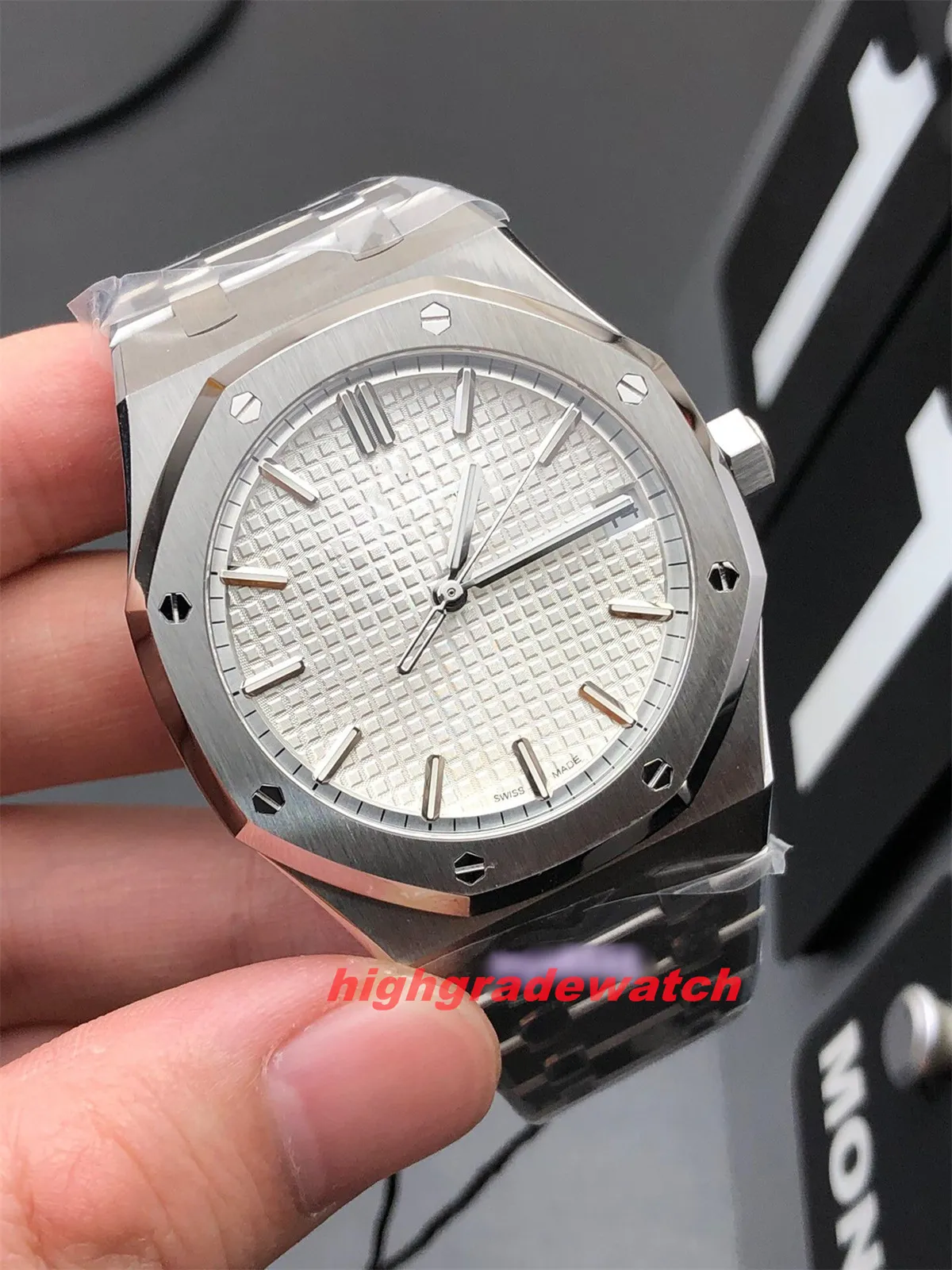ZF 15500 montre V2 taille est 41mm x 10.4mm cal4302 tout-en-un verre saphir miroir boîtier en acier bracelet de montre fonction étanche