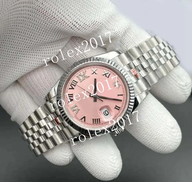 GMF Factory besttime Hommes Femmes Super Hommes 904L DateJust 36mm Jub Flt 904L SS / SS Rose Rmn Roman Diamond Crested Saphir Automatique 3235 Montres-bracelets