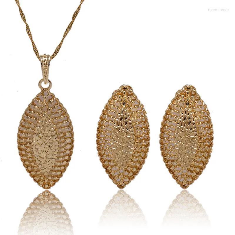 Necklace Earrings Set Fashion Crystal Pendants Sets For Women Luxury Jewels Jewelry Bridal Wedding Earring