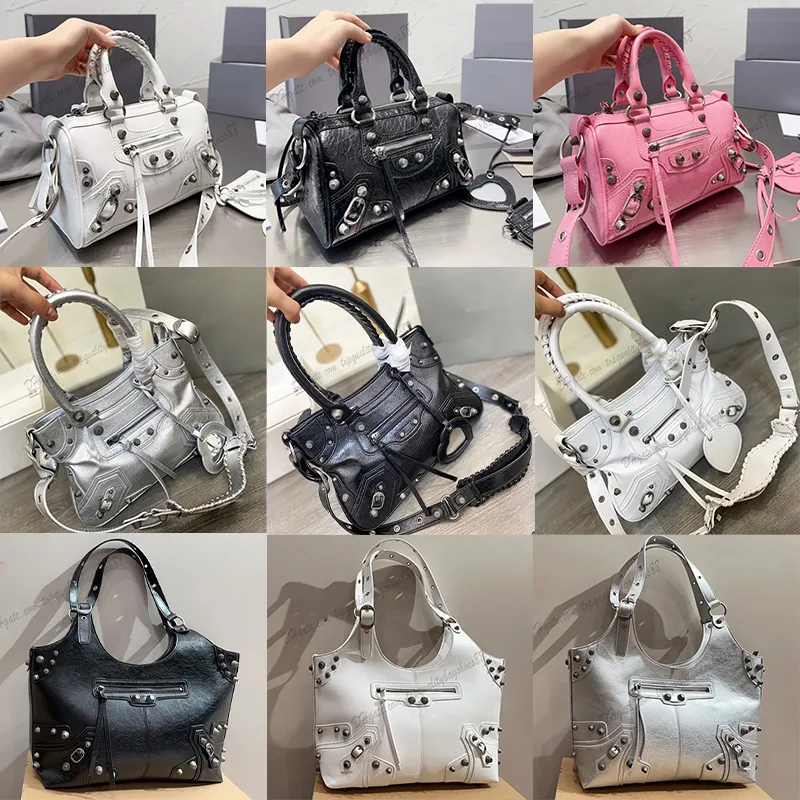 Bolsos de hombro Le Cagole Mini bolso de lona Nuevo diseñador de lujo para mujer Bolsos negros Neo Cagole City Bolso bandolera de cuero para motocicleta Arena Bolso de mano