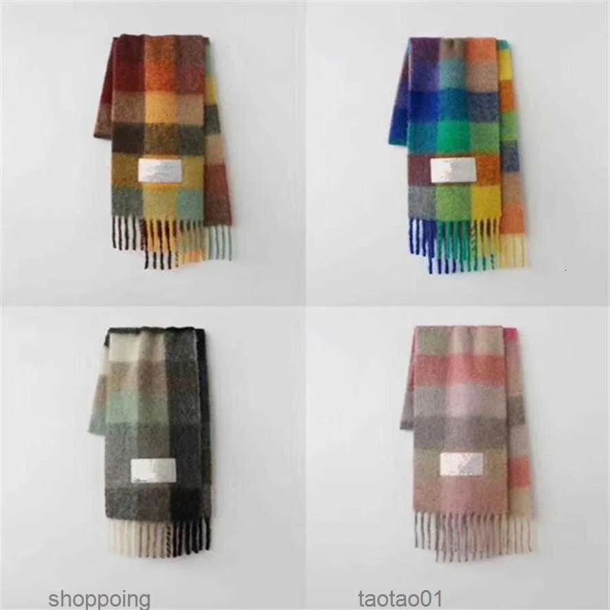 2021 Scarves Brand Cashmere Winter AC Scarfs filt Scarve Womens Type Color Checkered Tassel Imitated Multicolor2734dy7i