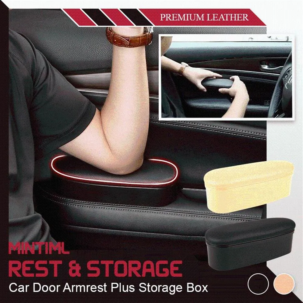 Bilarrangör Mintiml Rest Storage Funktionella armstöd Dörrläder Ergonomiska Auto Interiördelar Arm Elbow Support Förhöjande PA2628