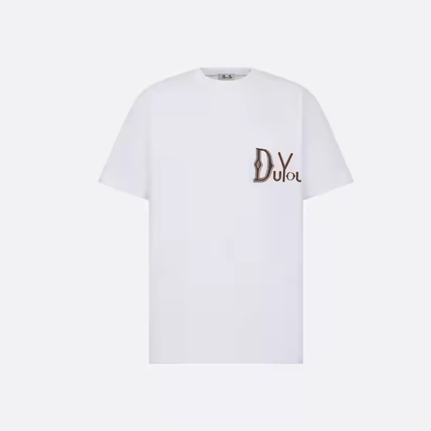 Duyou Men's Relaxed Fit T-shirt Brand Clothing Men Women Summer T Shirt With Embroder Logo Slub Cotton Jersey High Quality Tops 7189