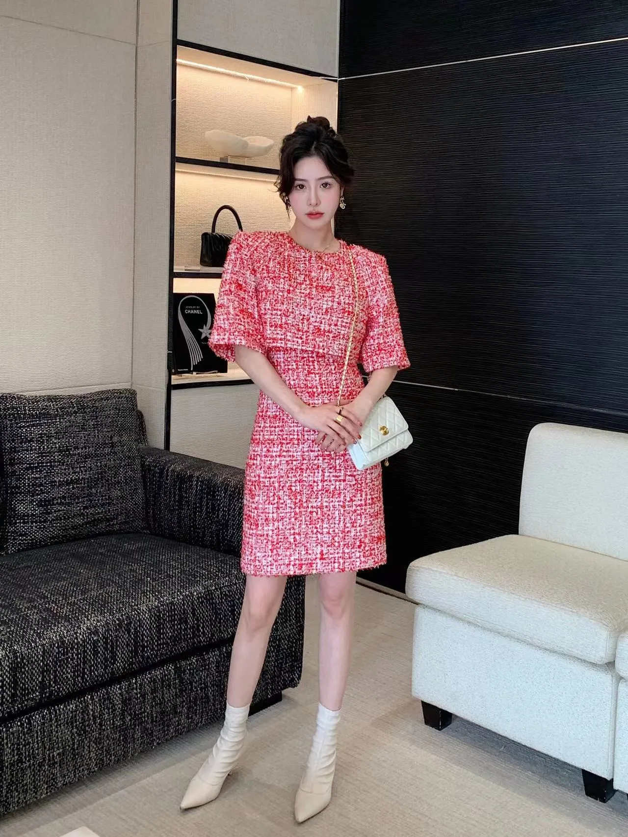 Allure Tweed Midi Dress [S]