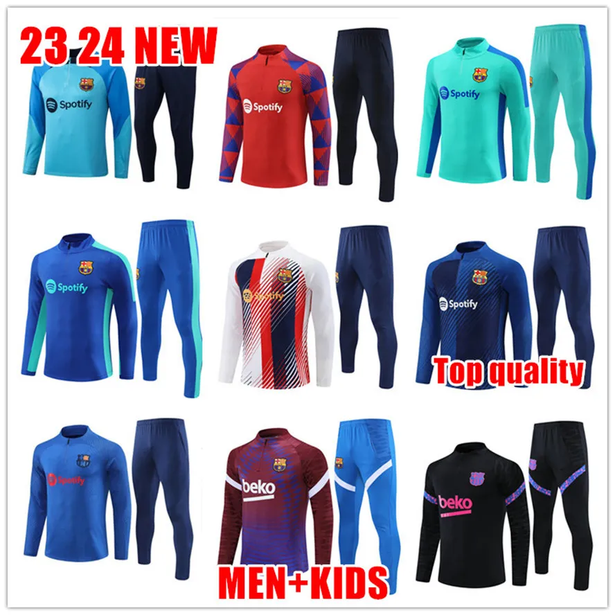 2023 Barcelone SURVÊTEMENT Barca Football Hommes Enfants Ensemble Garçons Adultes LEWANDOWSKI PEDRI TRAINING SUIT 23 24 Survêtements pour hommes Tenue de survêtement d'entraînement de Barcelone Sweat-shirt