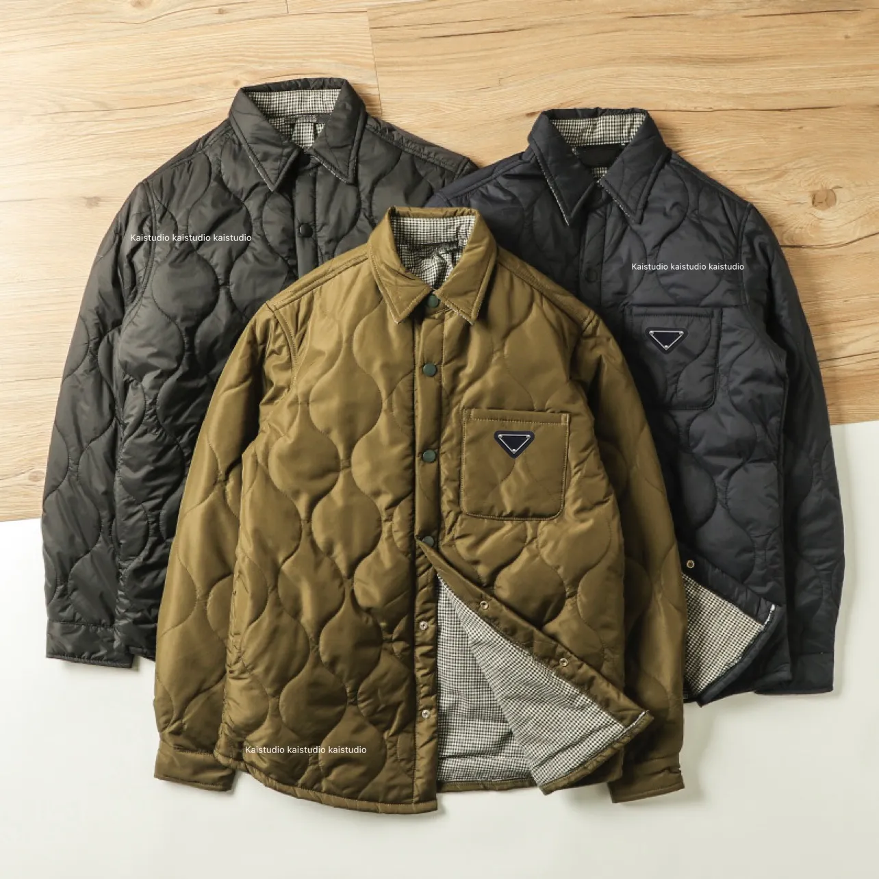 2023 Design Retro Autumn and Winter Men's Casual Versatile Solid Polo Collar Thin Cotton Coat Coat