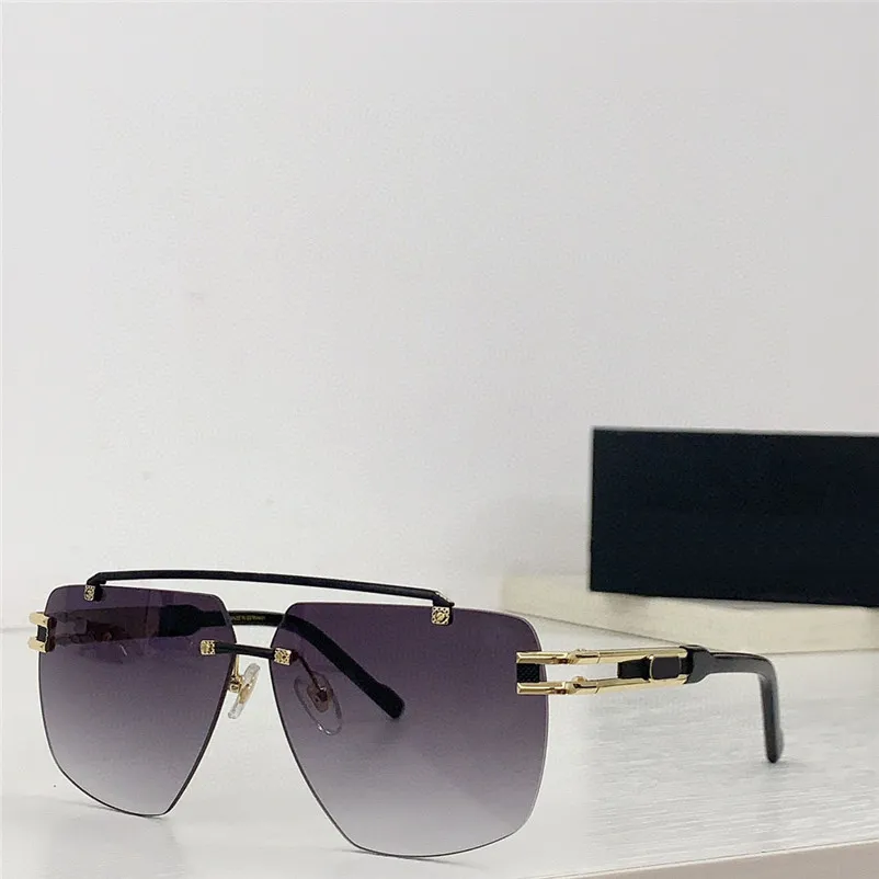 Новые модные солнцезащитные очки-пилоты 9107 без оправы в металлической оправе, немецкий дизайн, простой и популярный стиль, универсальные уличные очки с защитой от ультрафиолета uv400