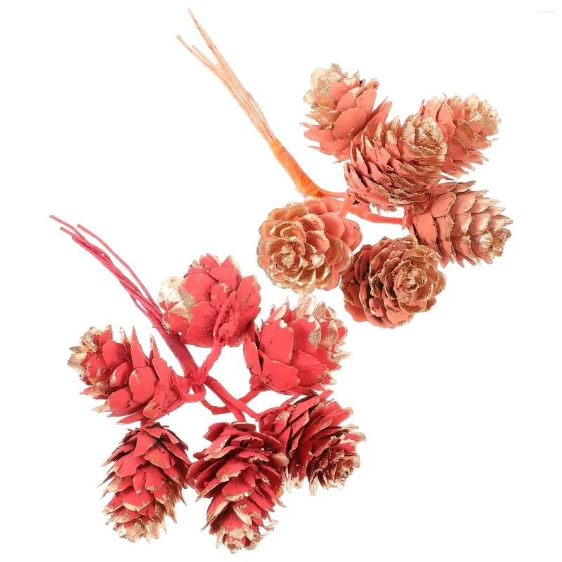 Decorative Flowers Pinecones Crafts Christmas Vase Filler Picks Ornaments Tree Artificial Stems Pinesol