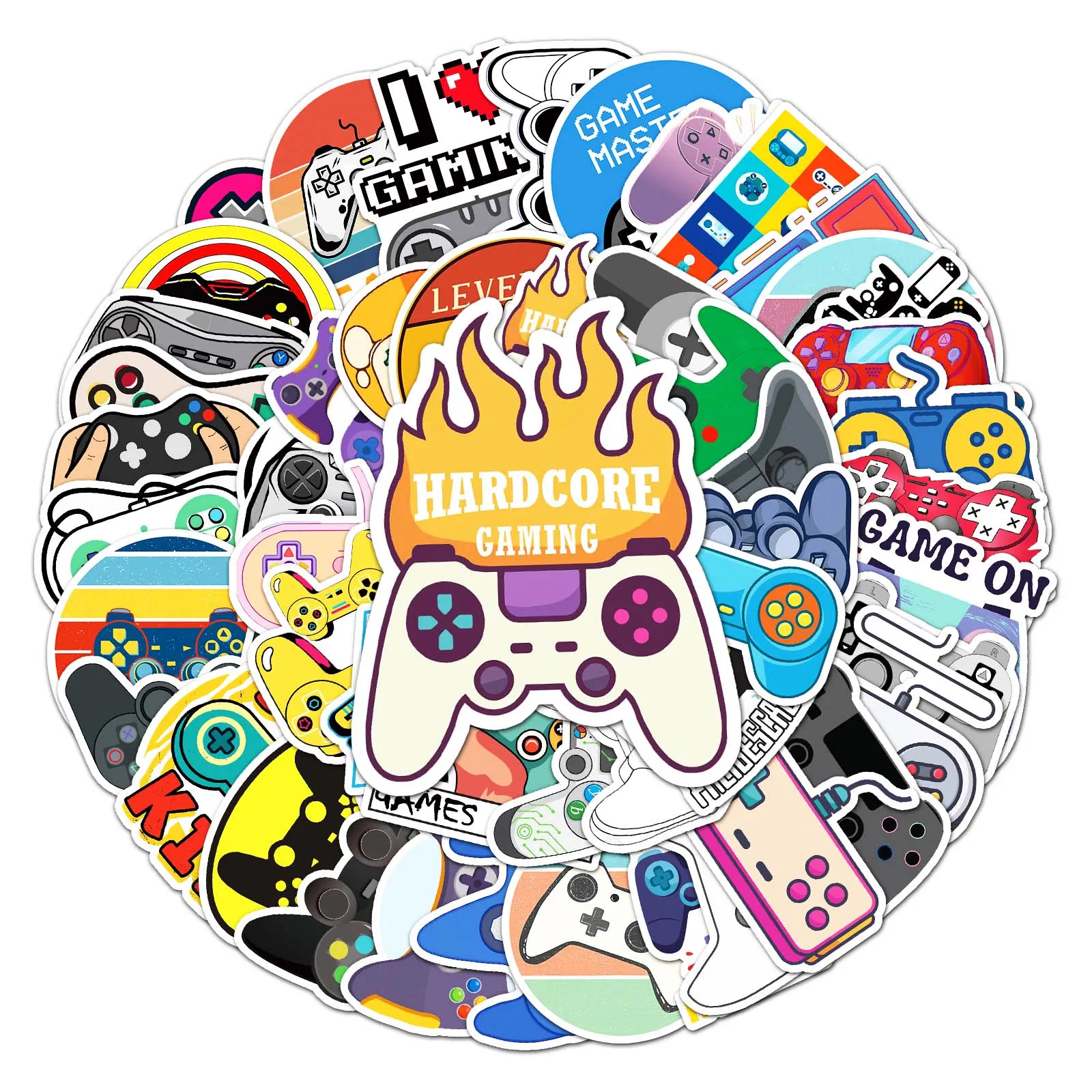 50 Stück Game Controller Cartoon Graffiti Aufkleber PVC Roller Kreative DIY  Wasserdichte Dekoration Von 1,96 €