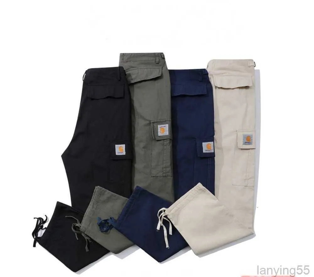 2683 Pantaloni da uomo North American High Street Brand Carhart Puro cotone a quadri a cinque punti Tuta multitasche Design ampio66ssX6YV