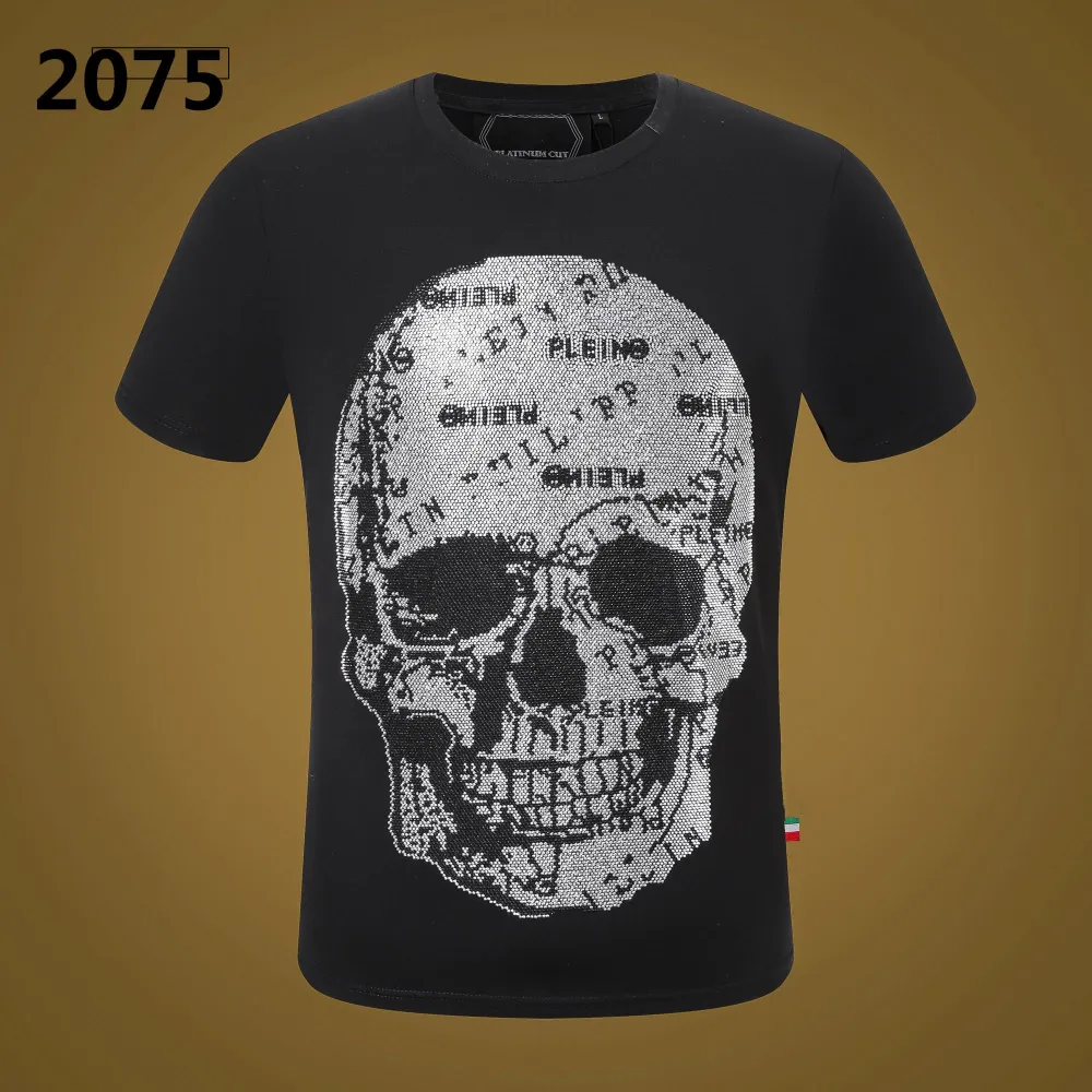 NEW STYLE Phillip Plain Men T Shirts Designer PP Skull Diamond T Shirt Short Sleeve Dollar Brown Bear Brand Tee High Quality Skulls T Shirt Tops wP2075