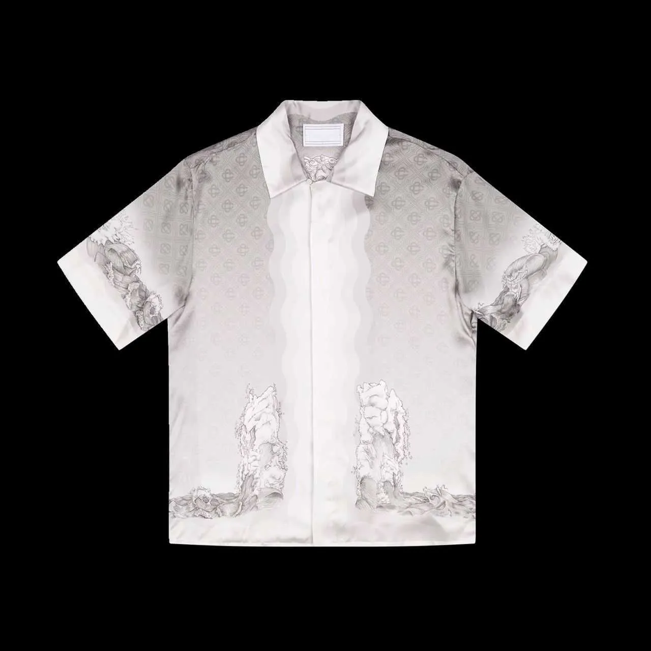 Camicia casual Casablanca da uomo di design Fanglue casablanca tennis c23 Guardian Gypsum Camicie a maniche corte hawaiane maschili e femminili Abbigliamento cool di alta qualità