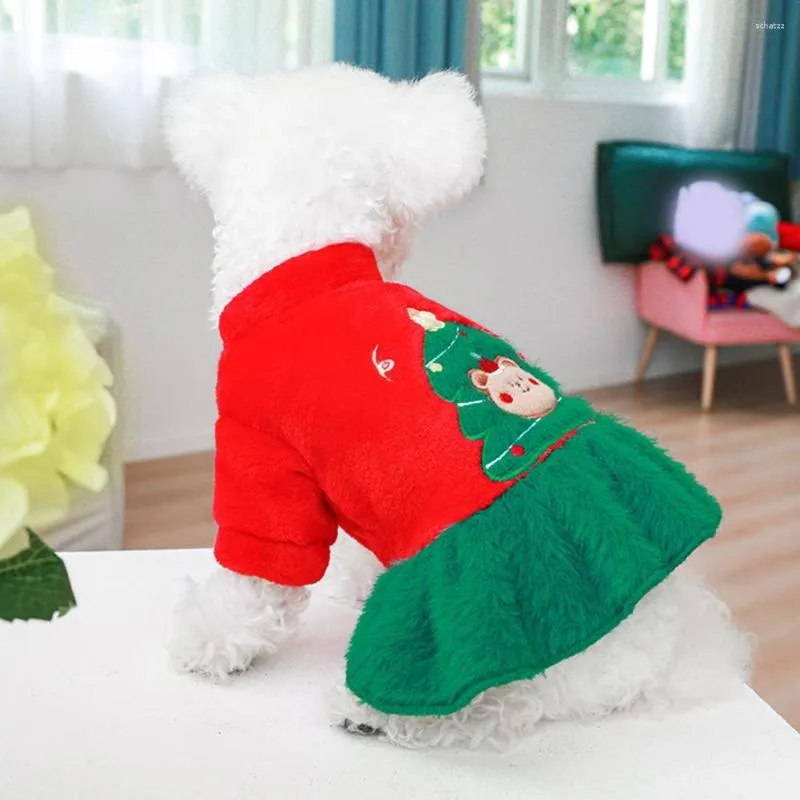 Dog Apparel Dress Lovely No Pilling Soft Pet Christmas Festival For Year