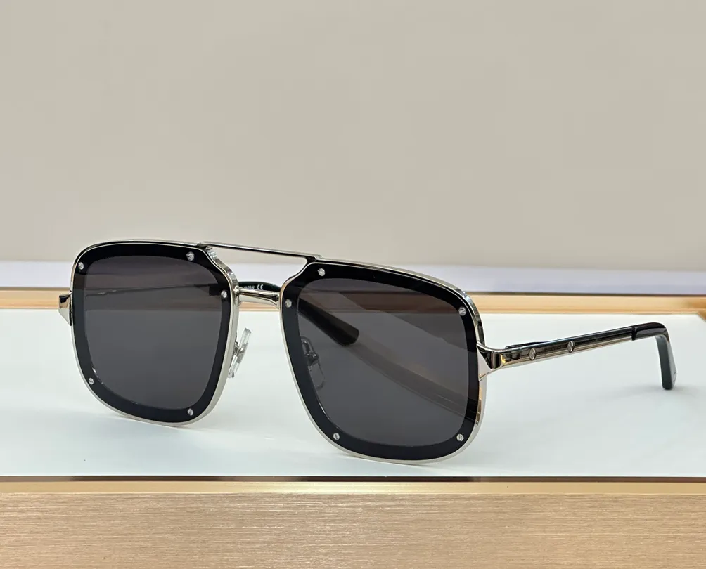 Óculos de sol piloto 0194 Lens de metal prata lentes sunnies Gafas de Sol Designer Sunglasses Shades Occhiali da Sole Uv400 Proteção Eyewear Unissex