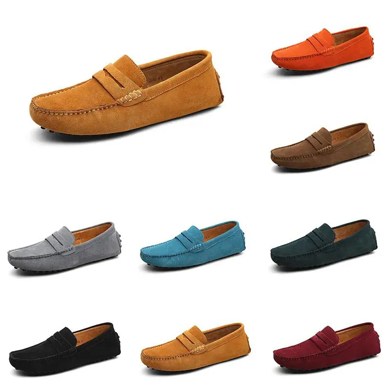 Mens Mulheres Ao Ar Livre Sapatos De Couro Sola Macia Preto Vermelho Laranja Azul Marrom Laranja Borgonha Confortável Cinza Escuro Sneaker Twenty-One