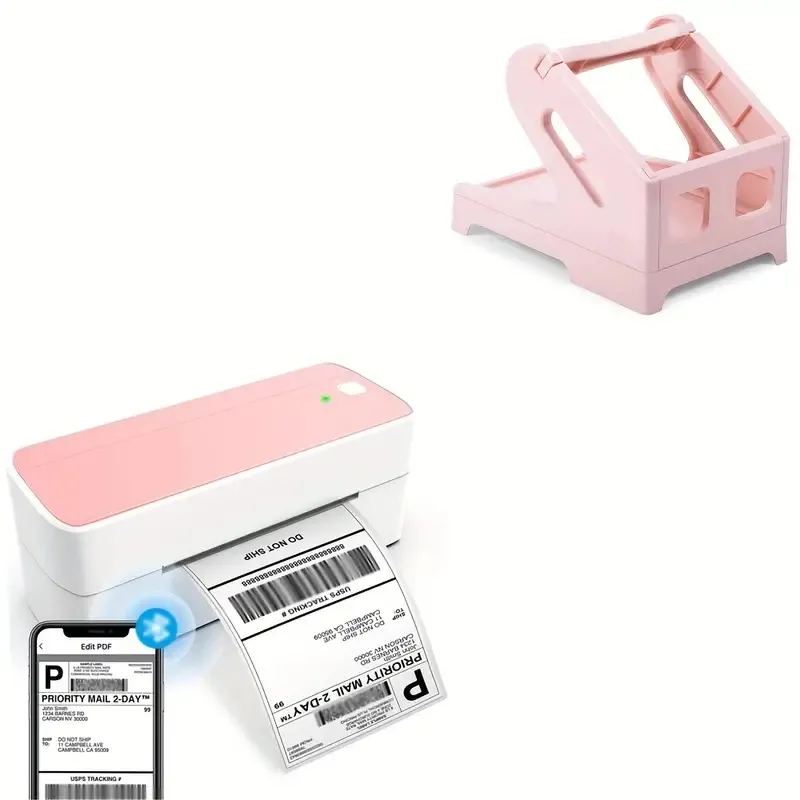 Pink Label Printer, Phomemo Thermal Label Printer for Shipping