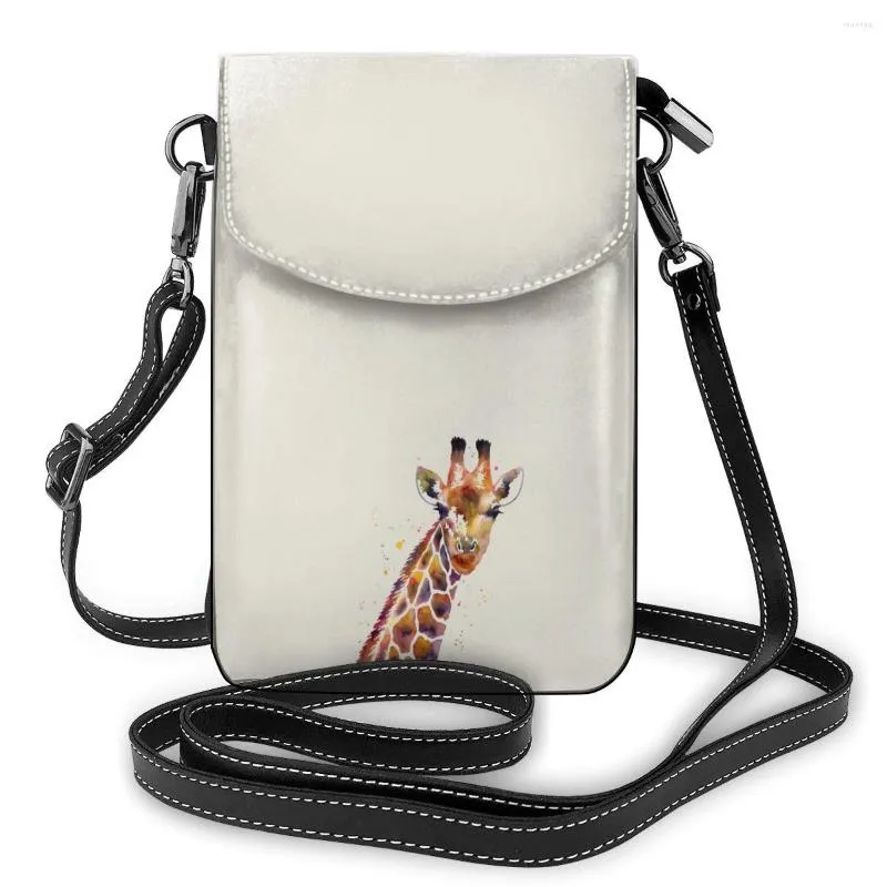 Card Holders Giraffe Shoulder Bag Woman Fashion Women Bags Funny Leather Office Purse