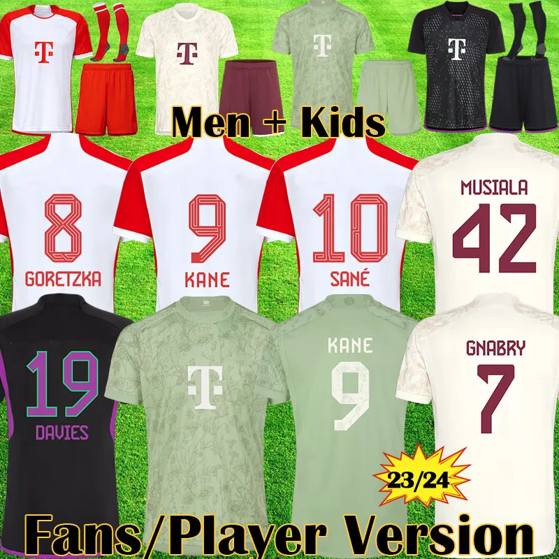 23 24 Kane Soccer Jerseys Davies de Ligt Sane Gnabry Coman Muller Goretzka Kimmich Oktoberfest Musiala Bayerns Munich Laimer Football Shirt Minjae Men Kids Sets