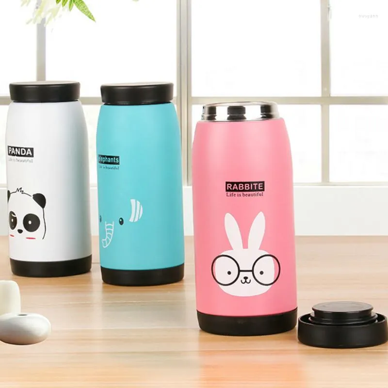 Creative Cartoon Big Belly Cup Panda Water Bottle 350ml Double 
