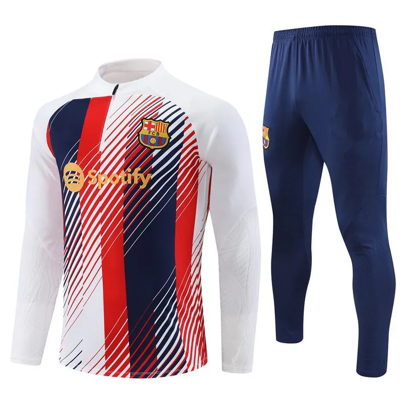 2023 Barcelone SURV TEMENT Barca Football Hommes Enfants Ensemble Gar ons Adultes LEWANDOWSKI PEDRI TRAINING SUIT 23 24 Surv tements pour hommes Tenue