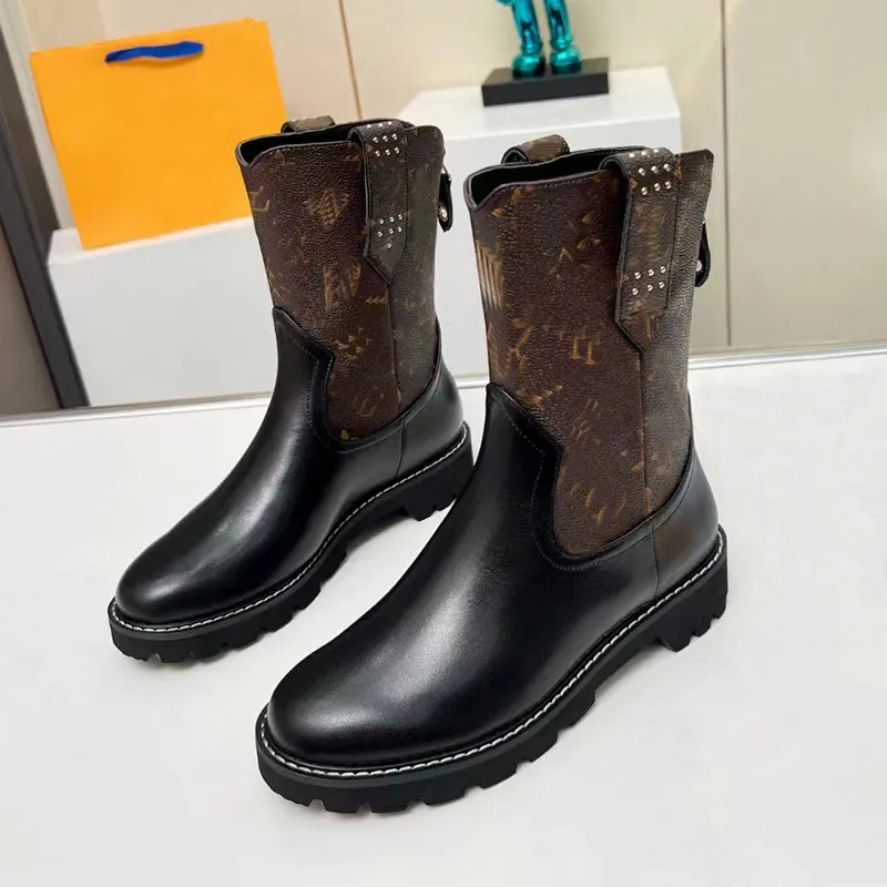 High quality designer boots Women's fashion leather ankle boots Martin Boots Motorcycle Boots Fashion Chelsea Boot pattern With box