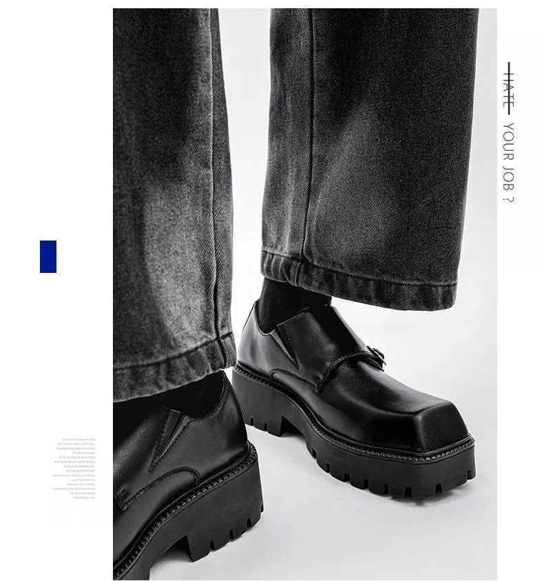 Wholesale Mens Genuine Leather Platform Derby Johnston And