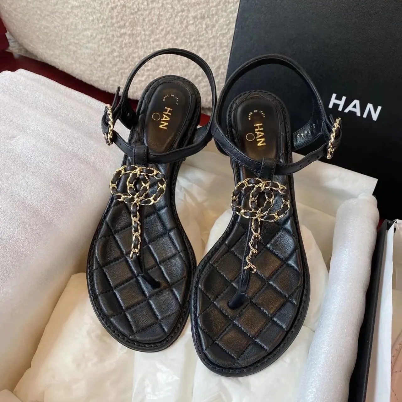 luksurys designer butów sandał wnoam slajd skórzana jambsin stringi sandał moda seksowna strass metal imitacja perły pantof