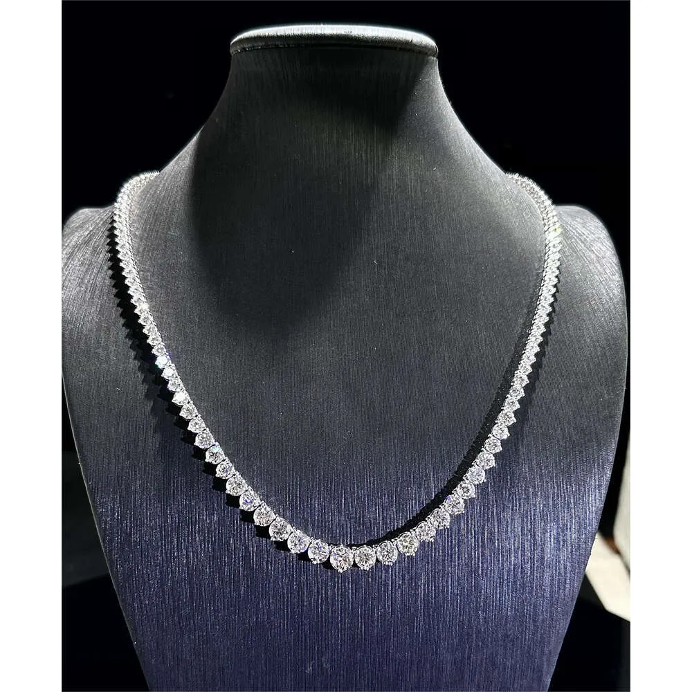 3 Prong Diamond Tennis Necklace – LA DIAMOND