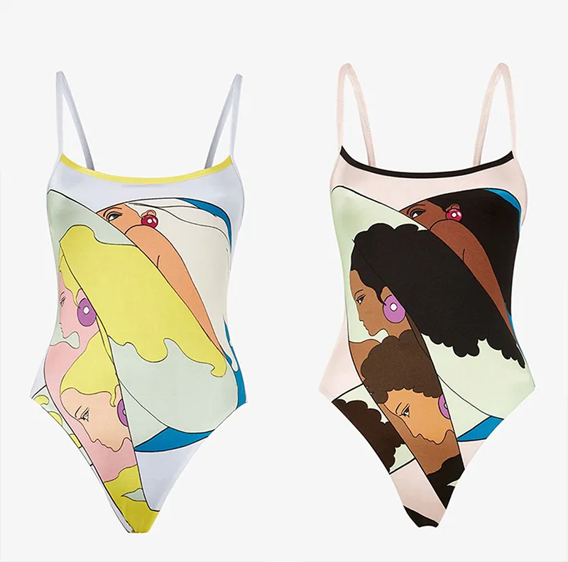 Klasyki wydrukowane żeńskie projektantki strojów kąpielowych One Piece Swimsuits 2024 Modna monokini seksowna luksusowa bikini zestaw kobiet na plaży push upa się kostium kąpielowe z tagami xl