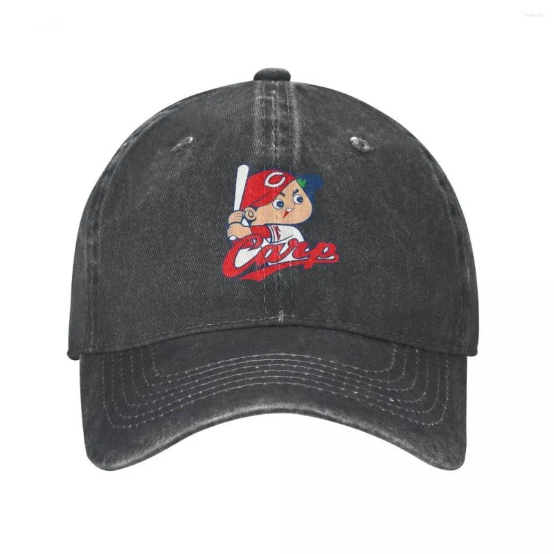 Berets Hiroshima Toyo carp czapki baseballowe Modne Masowe denimowe czapki na zewnątrz regulowany kowbojski kapelusz Casquette Hip Hop dla unisex