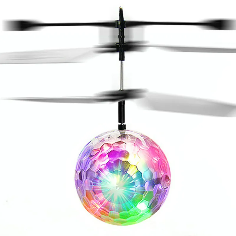 Flying RC Ball Aircraft Helicopter Party Favor LED Flashing Light Up Toy Induction Toy Electric Toy Drone For Kid Children