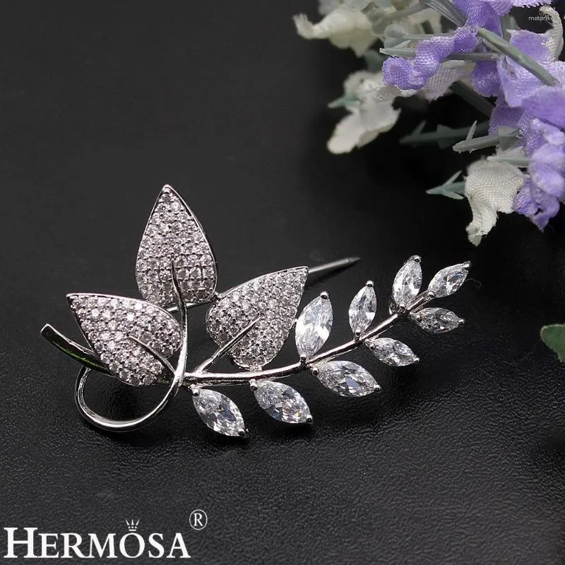 Broches HERMOSA bijoux feuille porte-bonheur pour femmes mode épingles de mariage broche bijoux de fête chérie dames cadeau