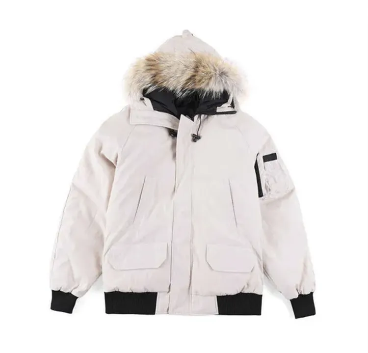 Diseñador Goosie Down Jacket CG Winter Fit Warm Canadas Chaquetas de lujo Ruff Hombres Invierno Cálido Goosing Coat Exterior Unisex Tamaño 33w
