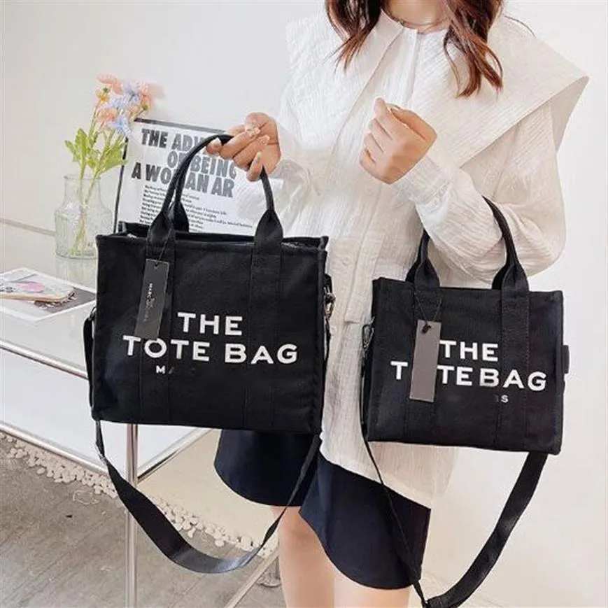 Marc The Tote Bag Women Canvas Torebka Designer Torby na zakupy na jednym righter Messenger Beach torebka 285H