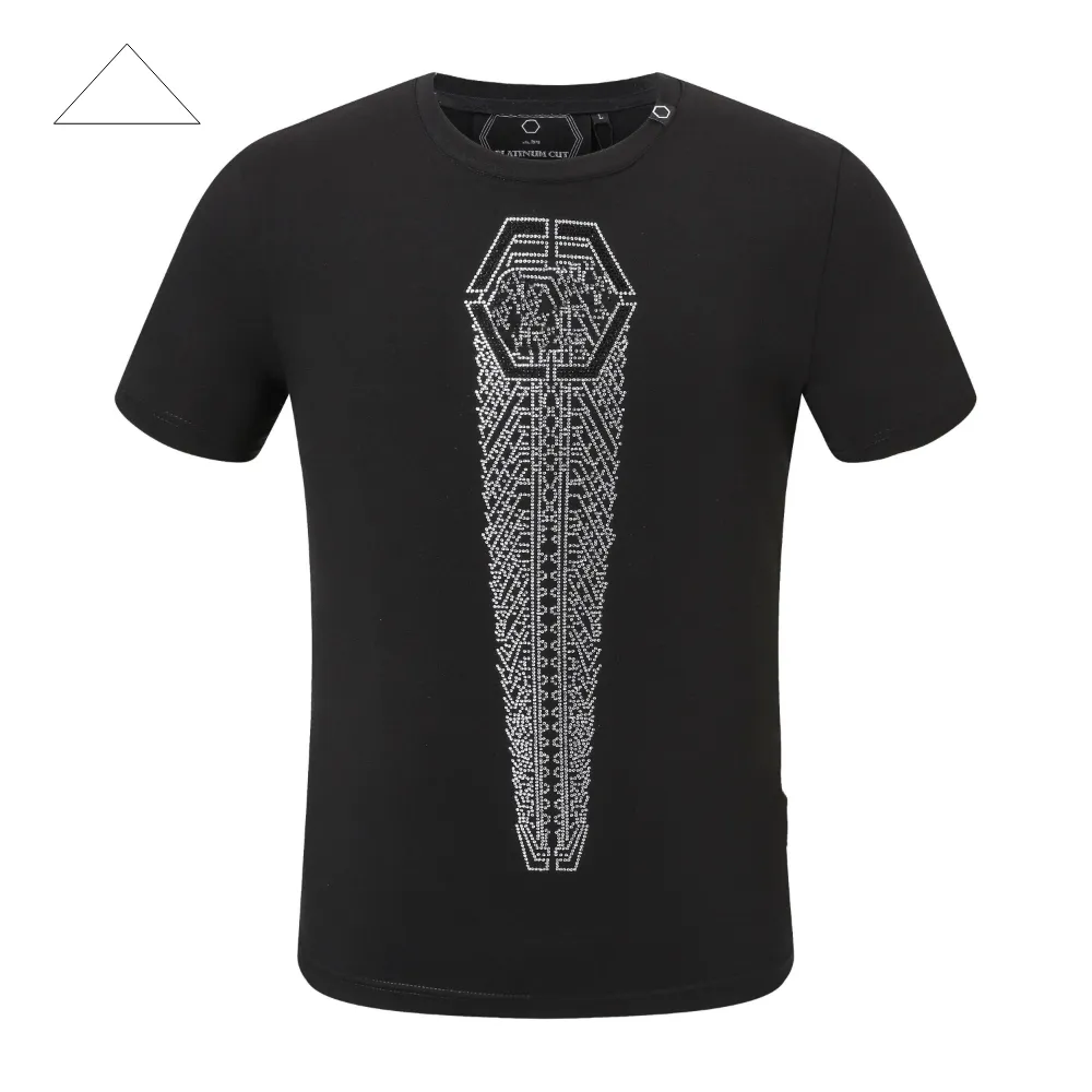 Hot Tiger Phillip Plain Hommes T-shirt Designer PP Crâne Diamant T-Shirt À Manches Courtes Dollar Bear Marque Tee Haute Qualité Crânes T-shirt Hauts Wp12137