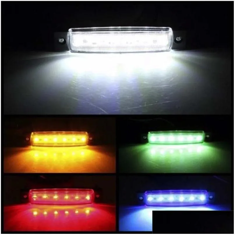 Luzes decorativas Veículo Externo LED Lâmpada 12V / 24V 6 Smd Carro Ônibus Caminhão Camião Marcador Lateral Luz Indicadora Baixo Reboque Traseiro Aviso Lam Dh9N7