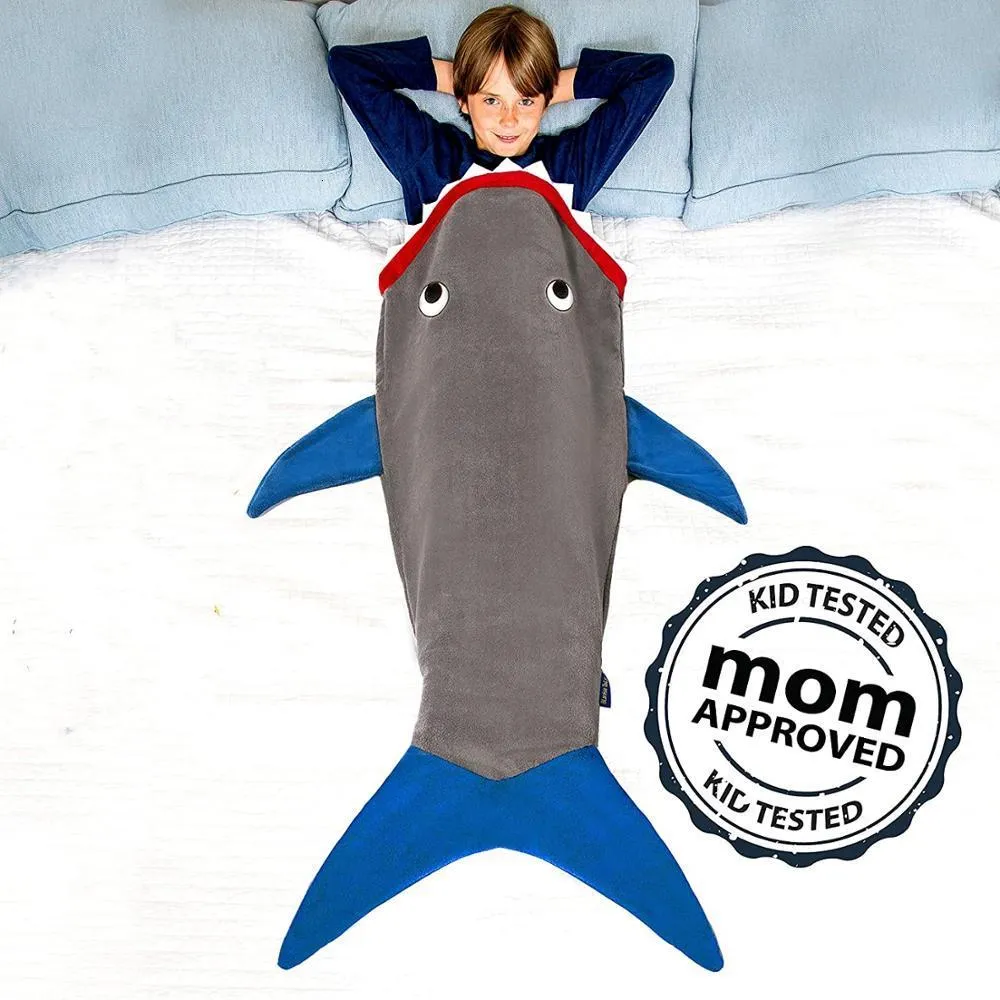 Fleece Blanket Snuggie Tails Shark Shark Blanket Snuggle Tail For