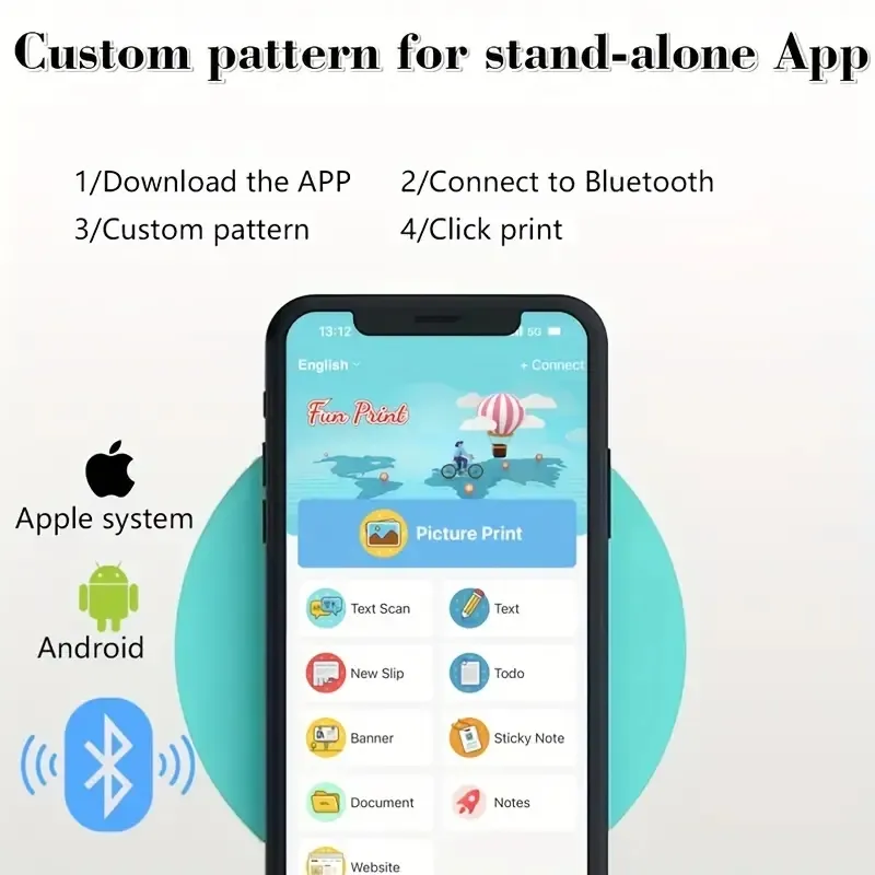 Мини Беспроводной Термопринтер, Машина Для Изготовления Наклеек.