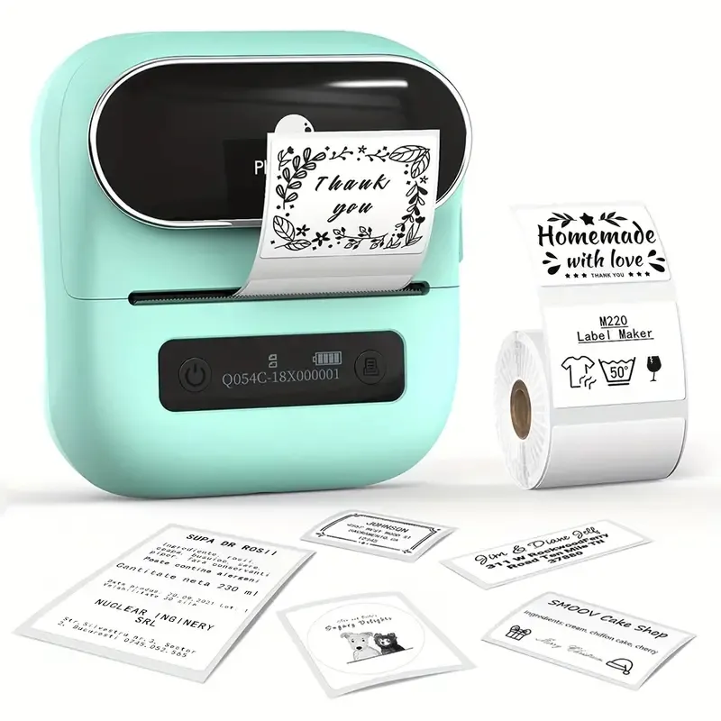 Phomemo M220 Label Maker, 3.14 Inch BT Thermal Label Printer For Barcode, Address, Labeling, Mailing, File Folder Labels, Easy To Use, Compatible With Phones&PC