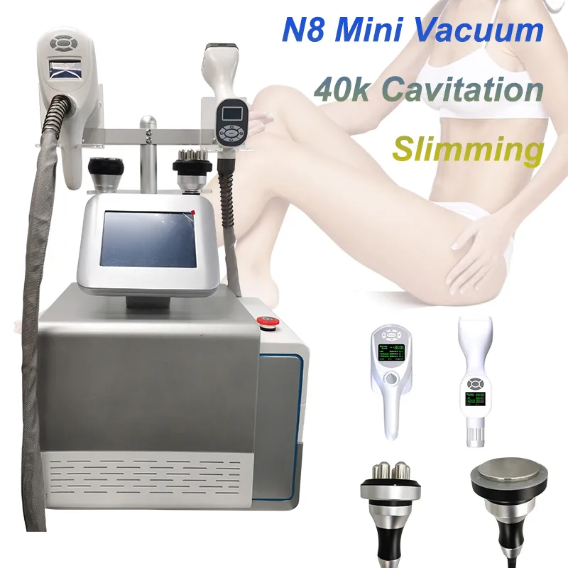 N8 mini 4 i 1 ultraljud kavitation vakuum rullmassage kropp bantmaskin hud åtdragning cellulitreduktion hudföryngring skönhetsutrustning