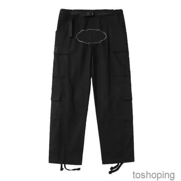 Męskie spodnie Cargo Streetwear Hip Hip Retro drukowane swobodne spodnie wojskowe Retro Multi-Pockets Prosty High Street Loose Bojownictwo para jogger alcatrazv0ae